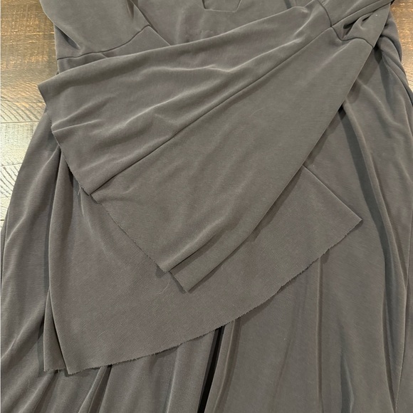 Free People free-est Medina Midi Dress Smoke Blue Long Sleeve Pockets Sz S - Picture 10 of 12